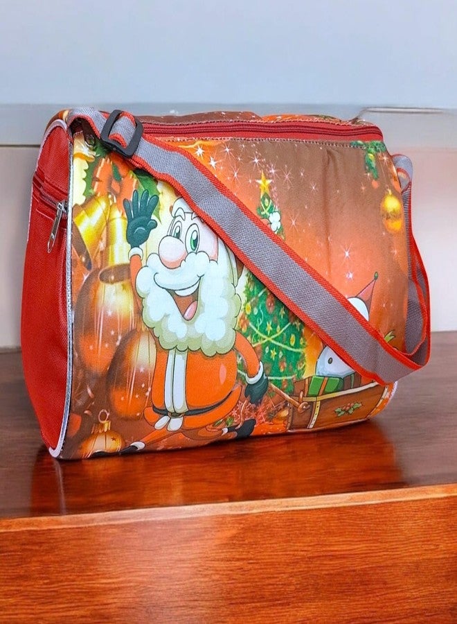AMANVANI Duffle Bag for Kids Boys & Girls, Santa Claus Printed Duffle Bag for Kid,Travelling Bag, Carry Bag, Picnic Bag, Christmas Theme Duffle Bag, Christmas Gift (1pcs) - Image 5
